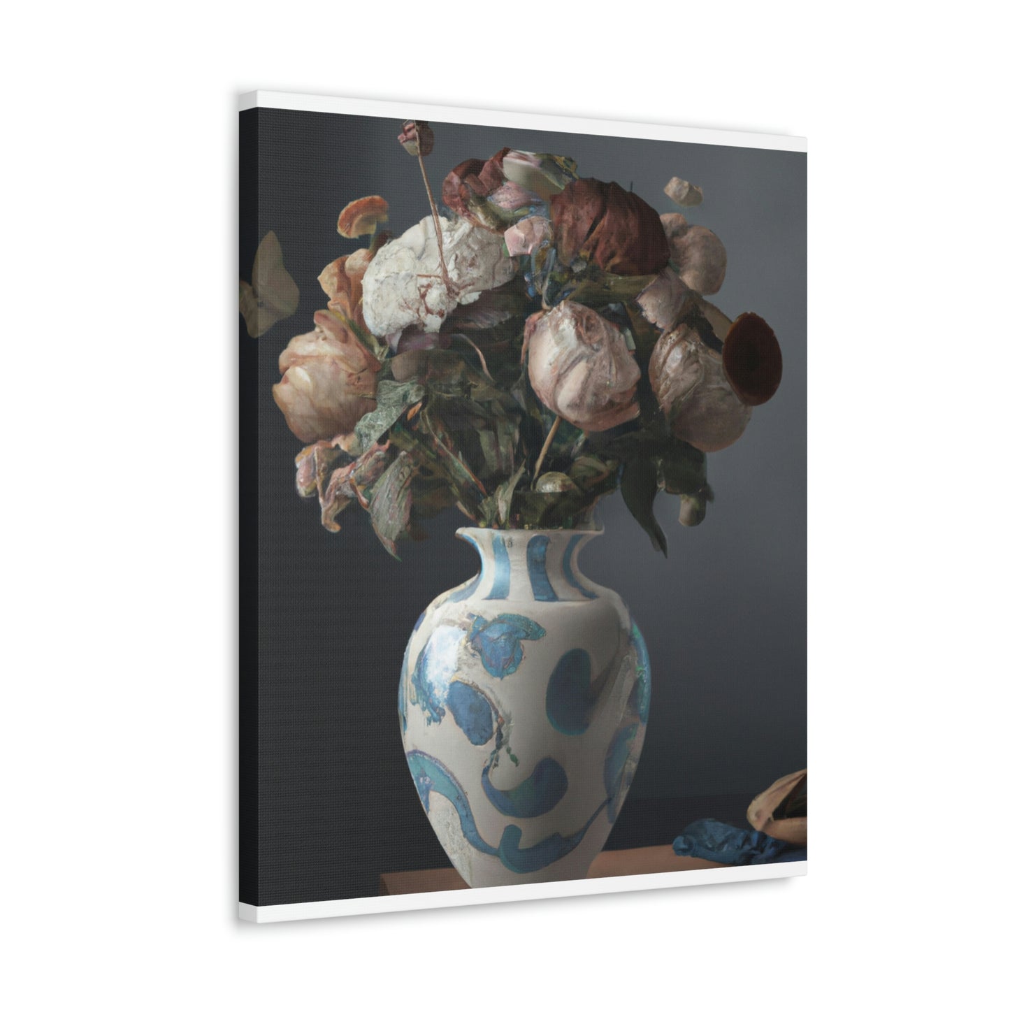 "Floral Finesse Vignette" - Canvas