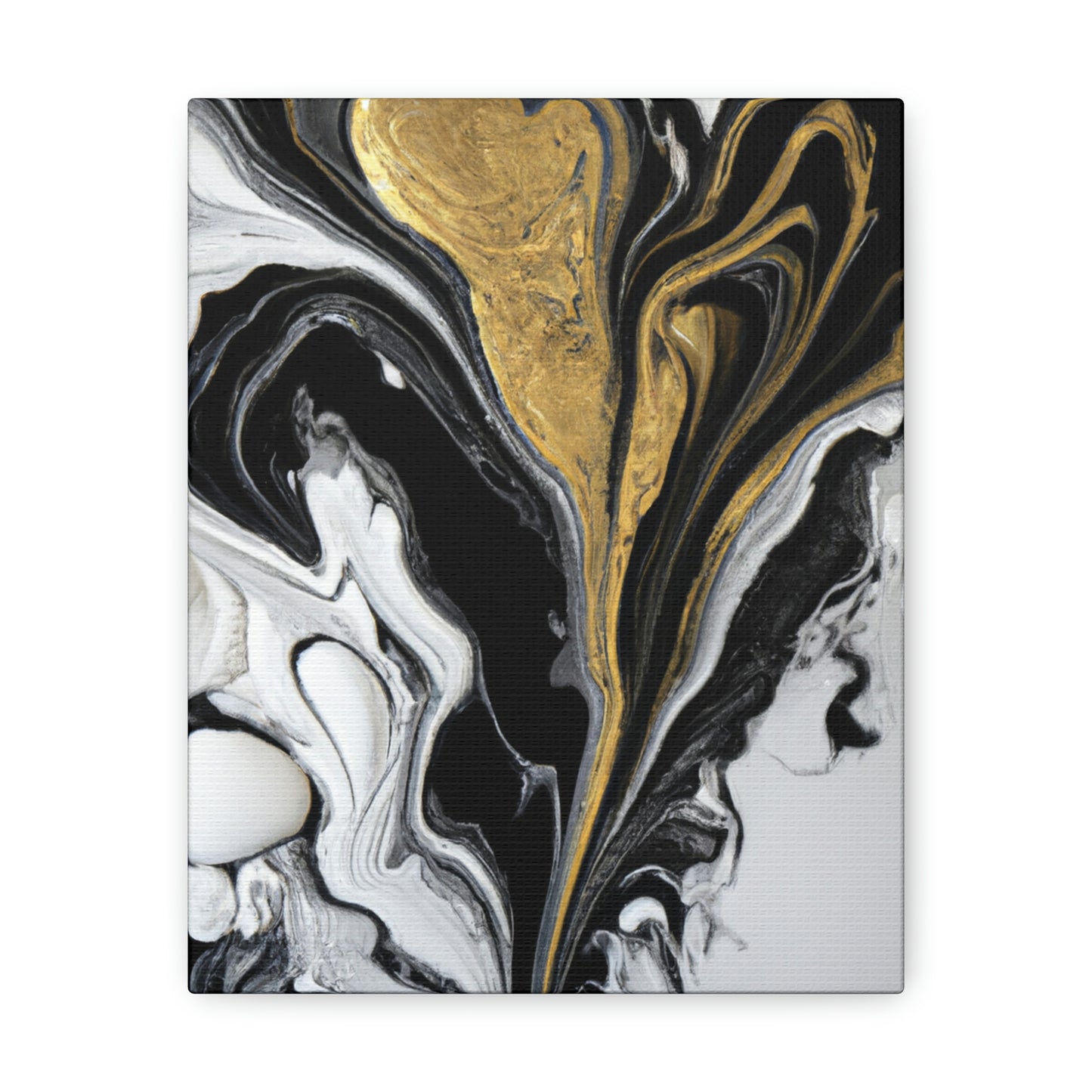 Golden Splatter Mosaic - Canvas