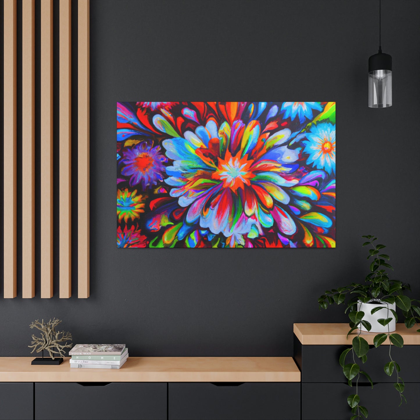 Vivid Floralscape. - Canvas