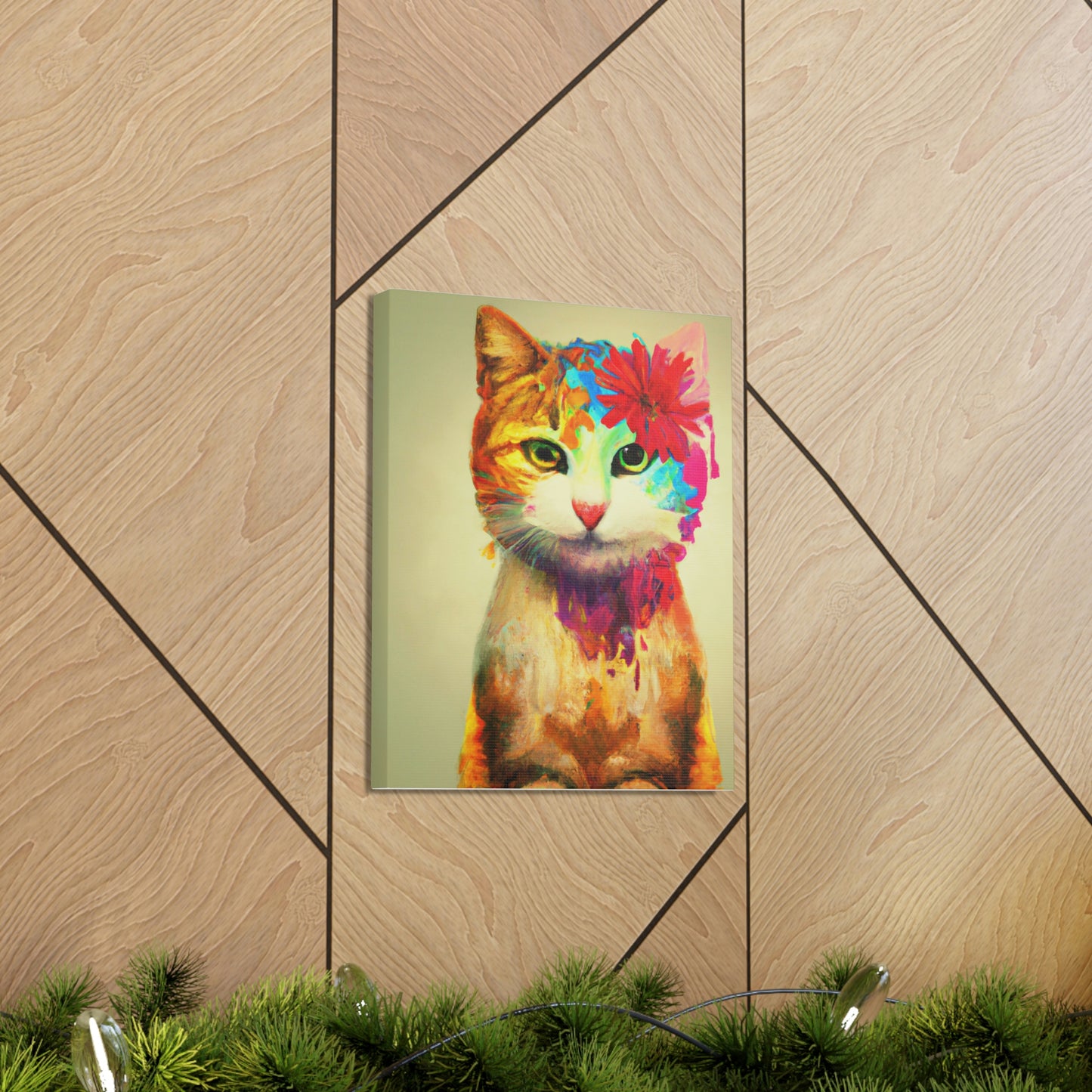 Flower Cat - Canvas