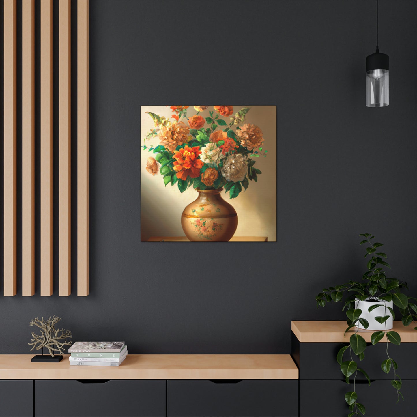 Floral Finesse Honed. - Canvas