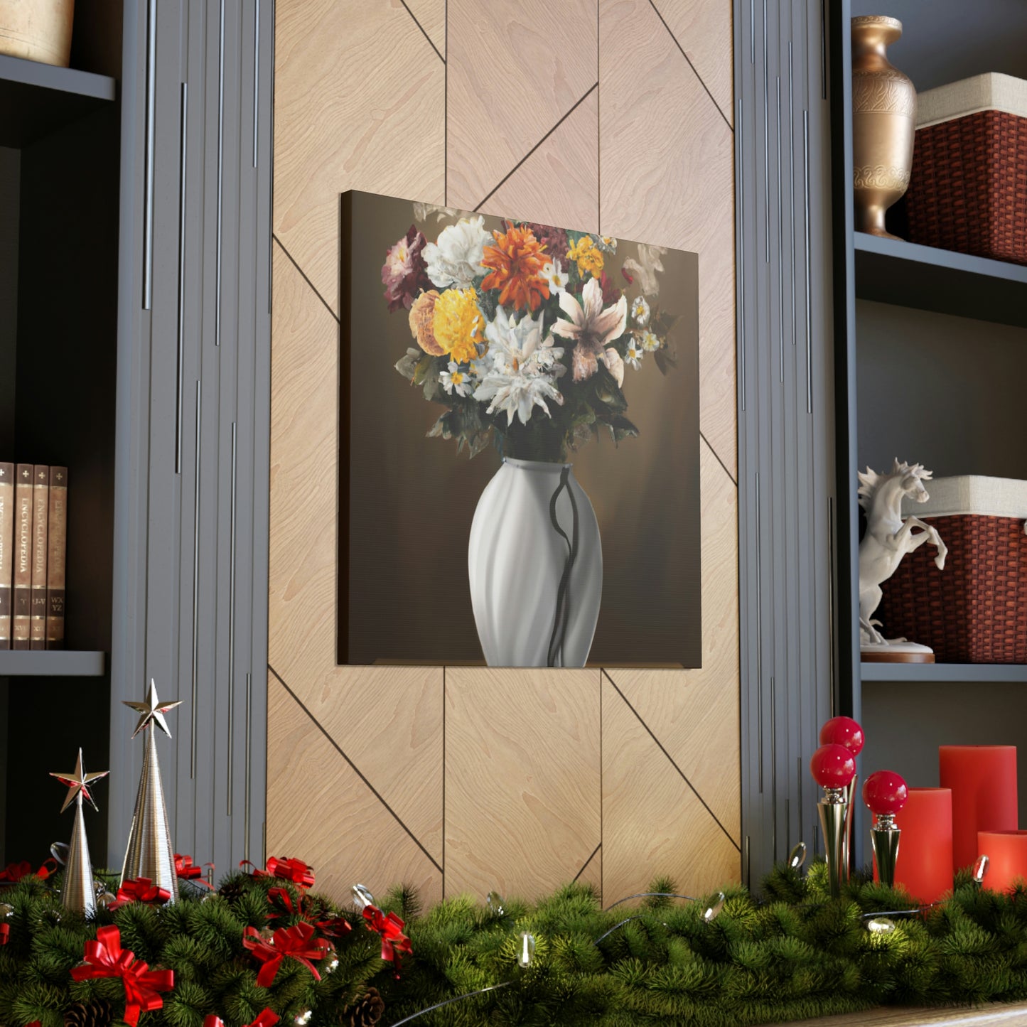 "Delicate Vase Blooms" - Canvas