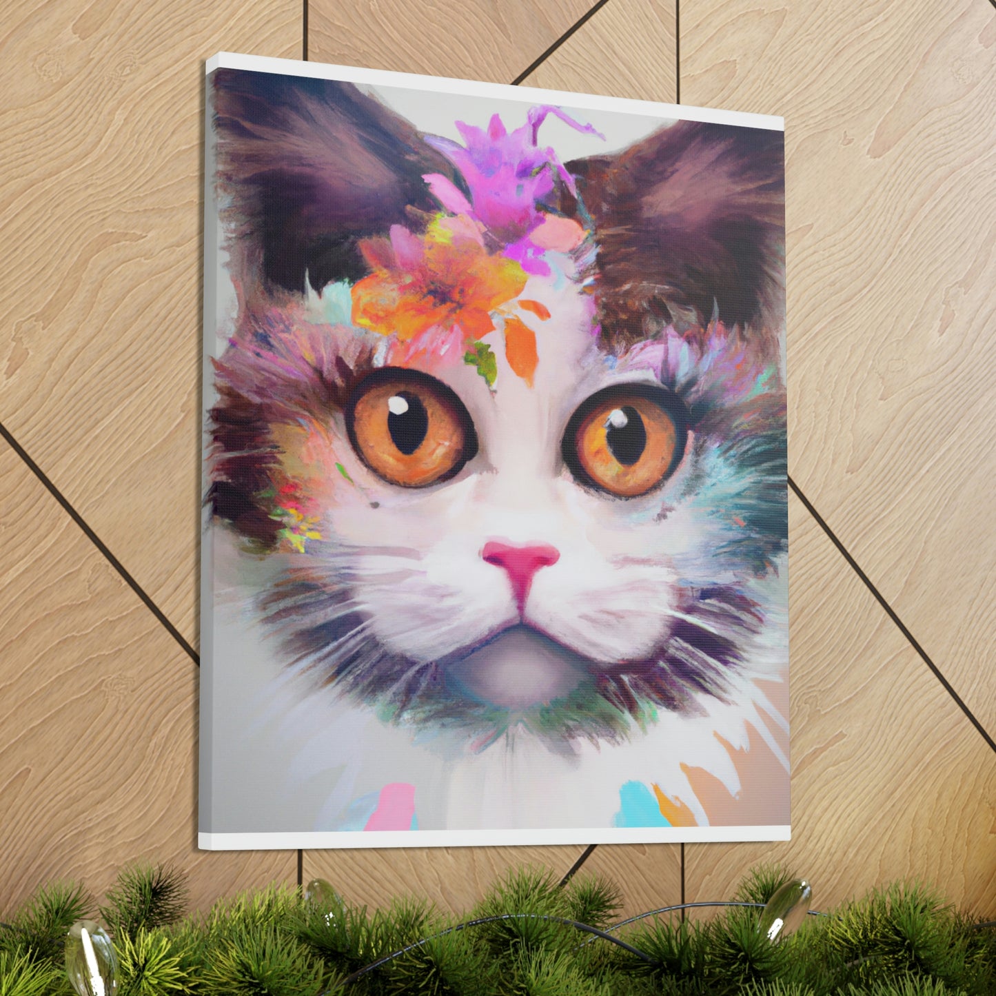 Floral Feline - Canvas