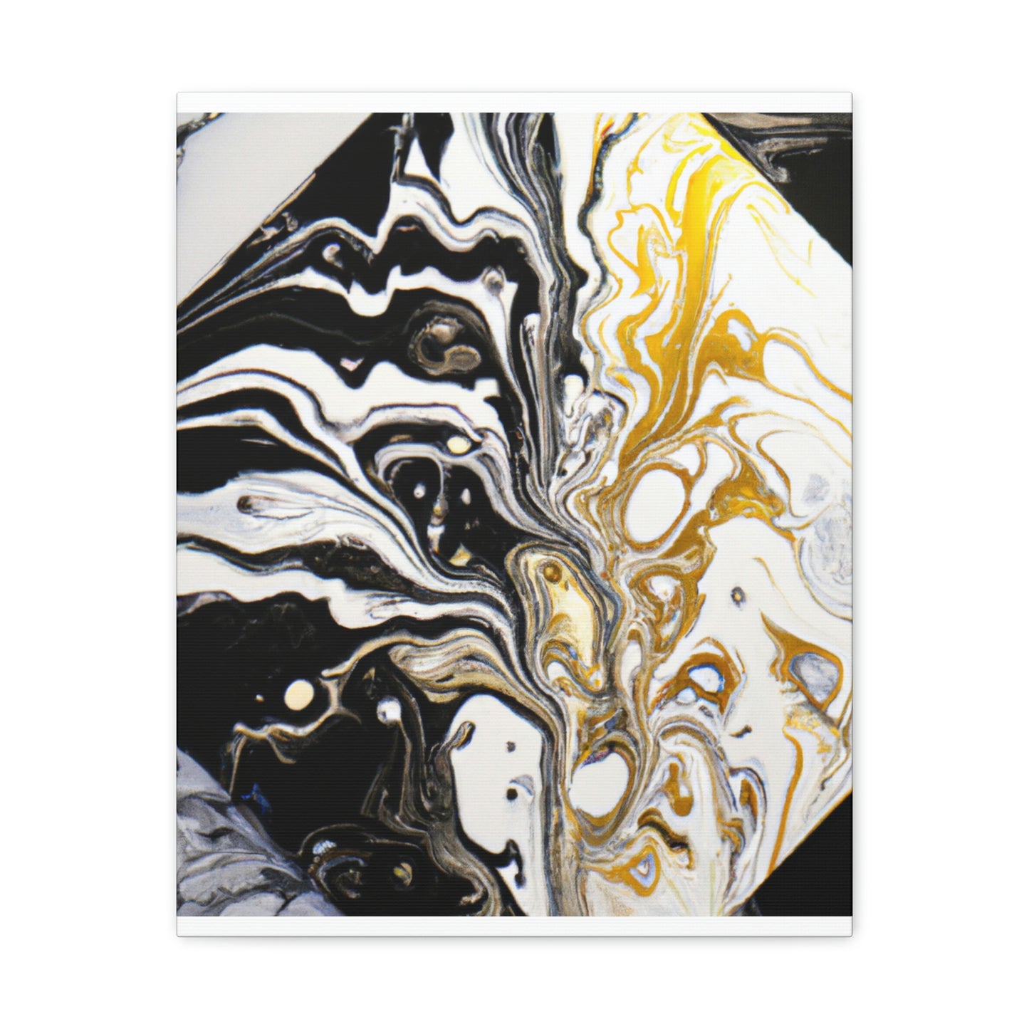 Golden Sparkle Flow. - Canvas