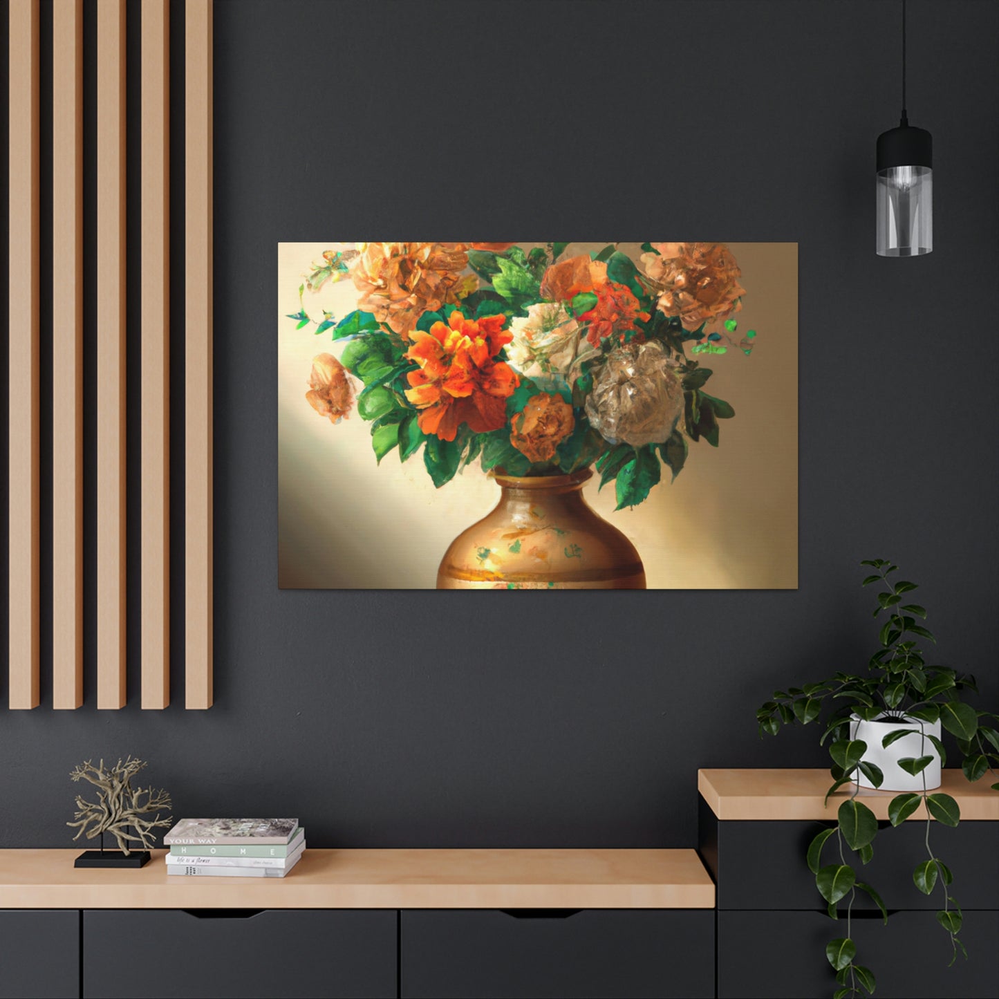Floral Finesse Honed. - Canvas