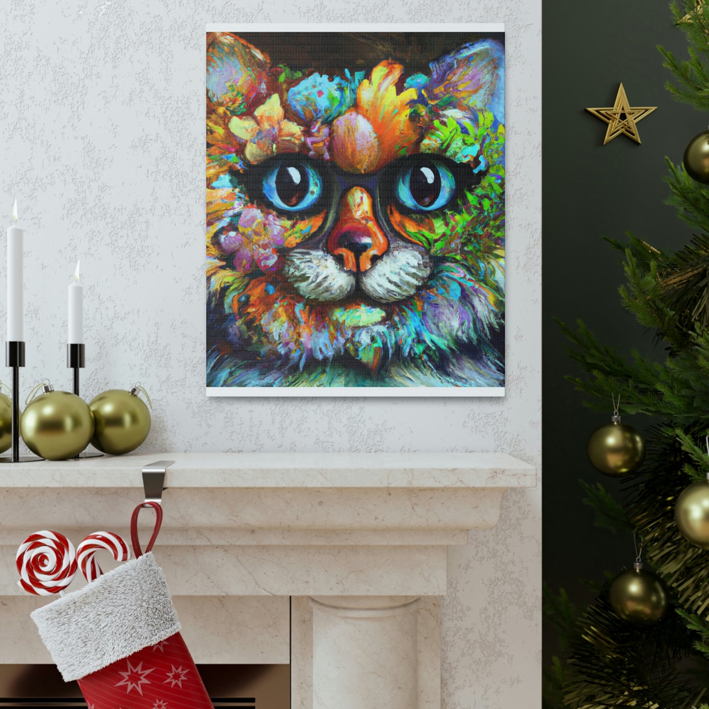 Blissful Cat - Canvas
