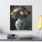 "Floral Finesse Vignette" - Canvas