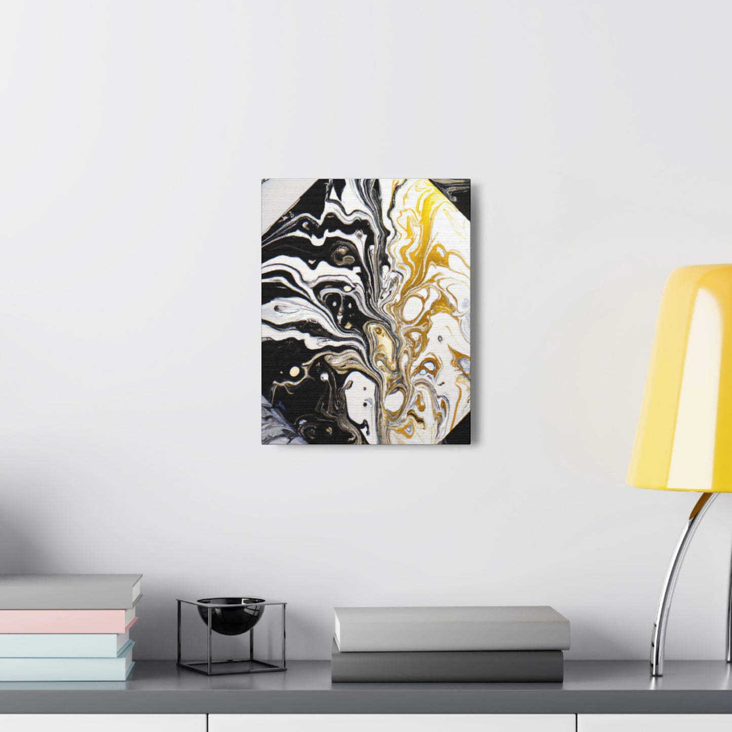 Golden Sparkle Flow. - Canvas