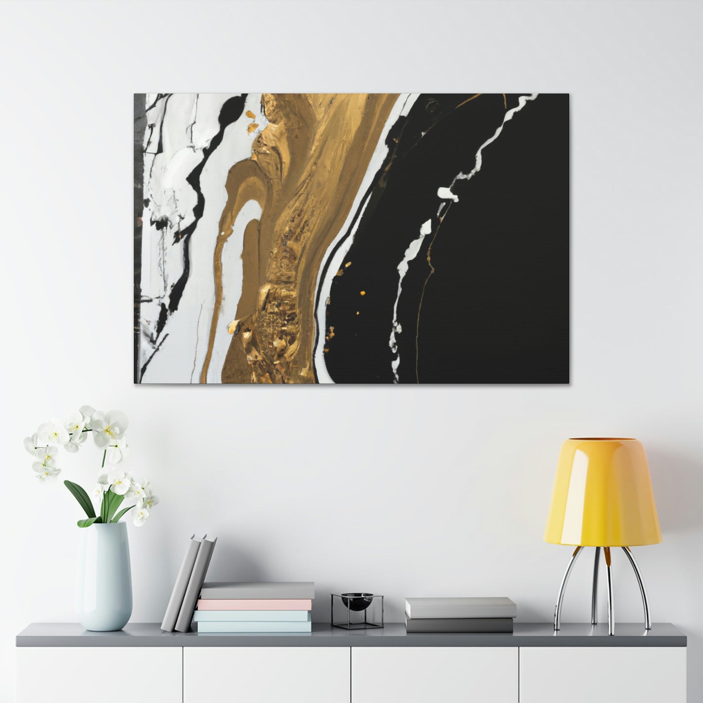 Golden Flow Fusion - Canvas