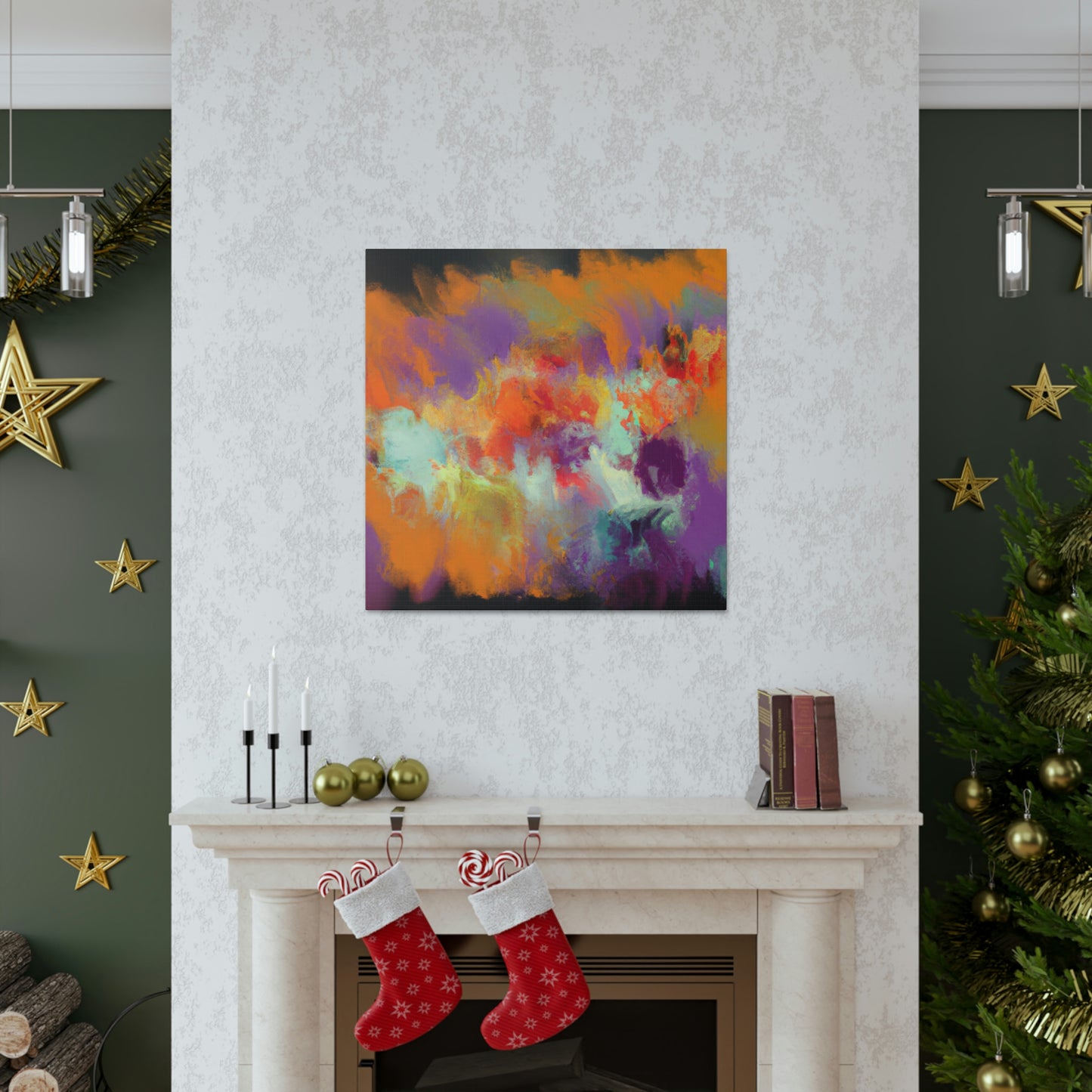 Coral Sparkle. - Canvas