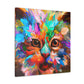"Floral Feline" - Canvas