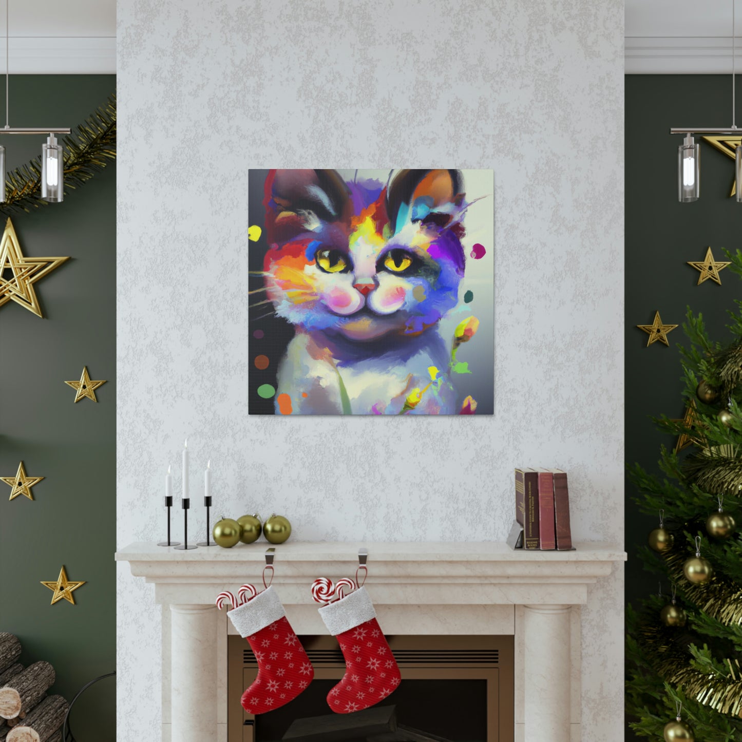 "Fur Florals" - Canvas