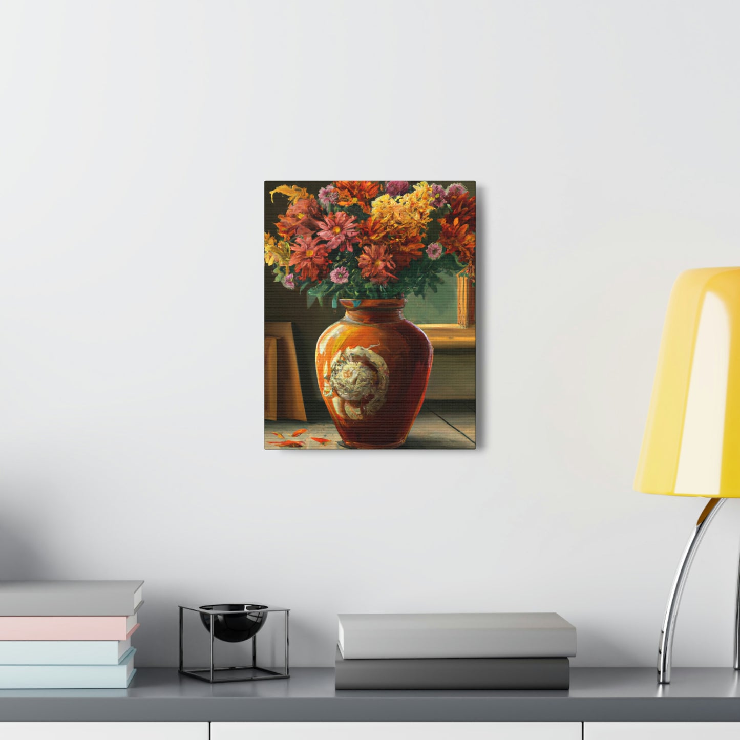 Vaseful of Blooms. - Canvas