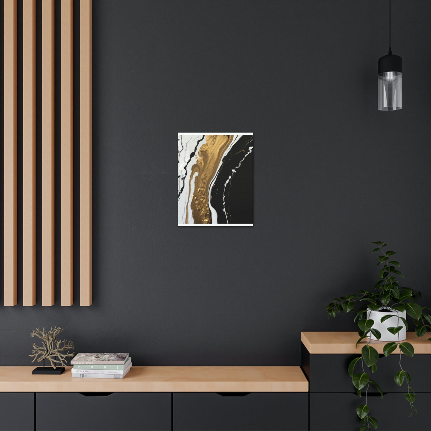 Golden Flow Fusion - Canvas