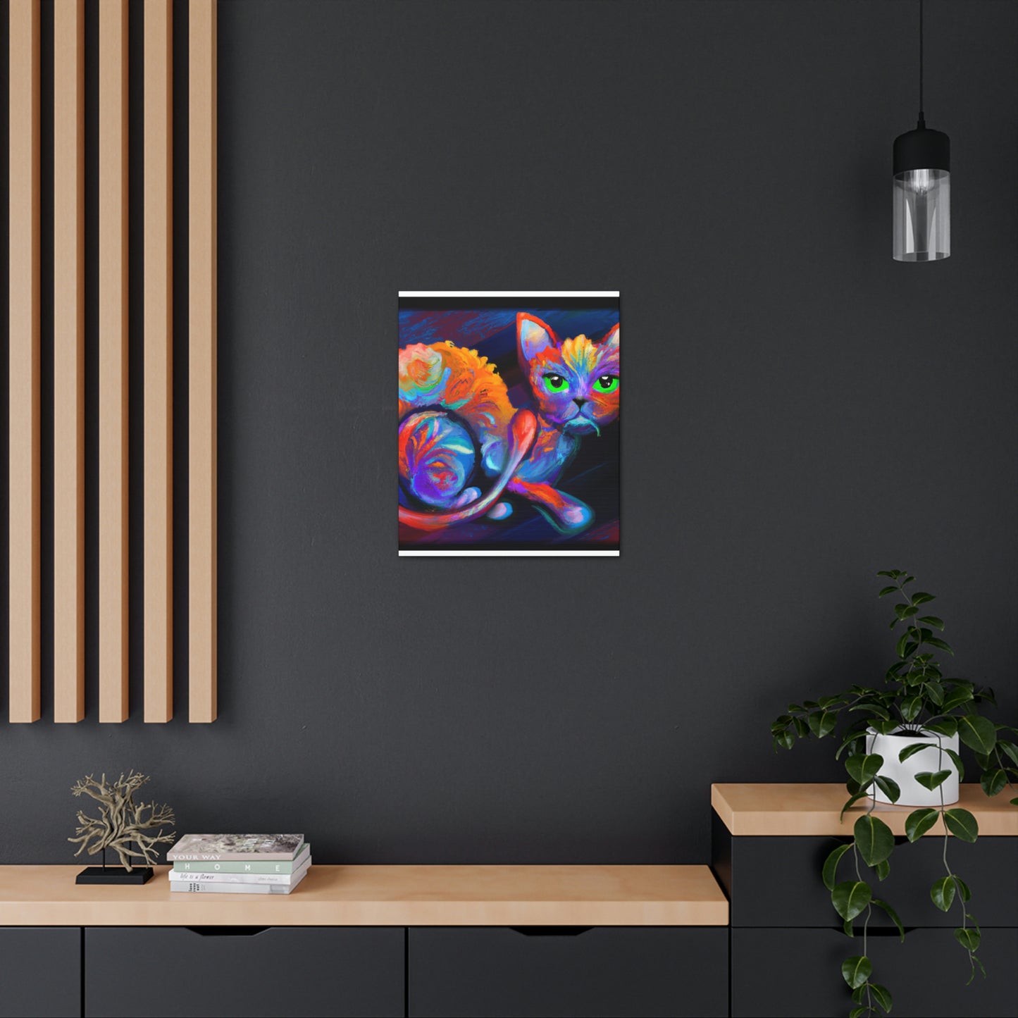 Feline Blooms. - Canvas