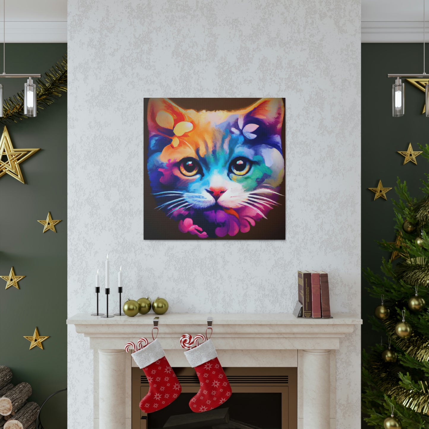 Vibrant Feline. - Canvas