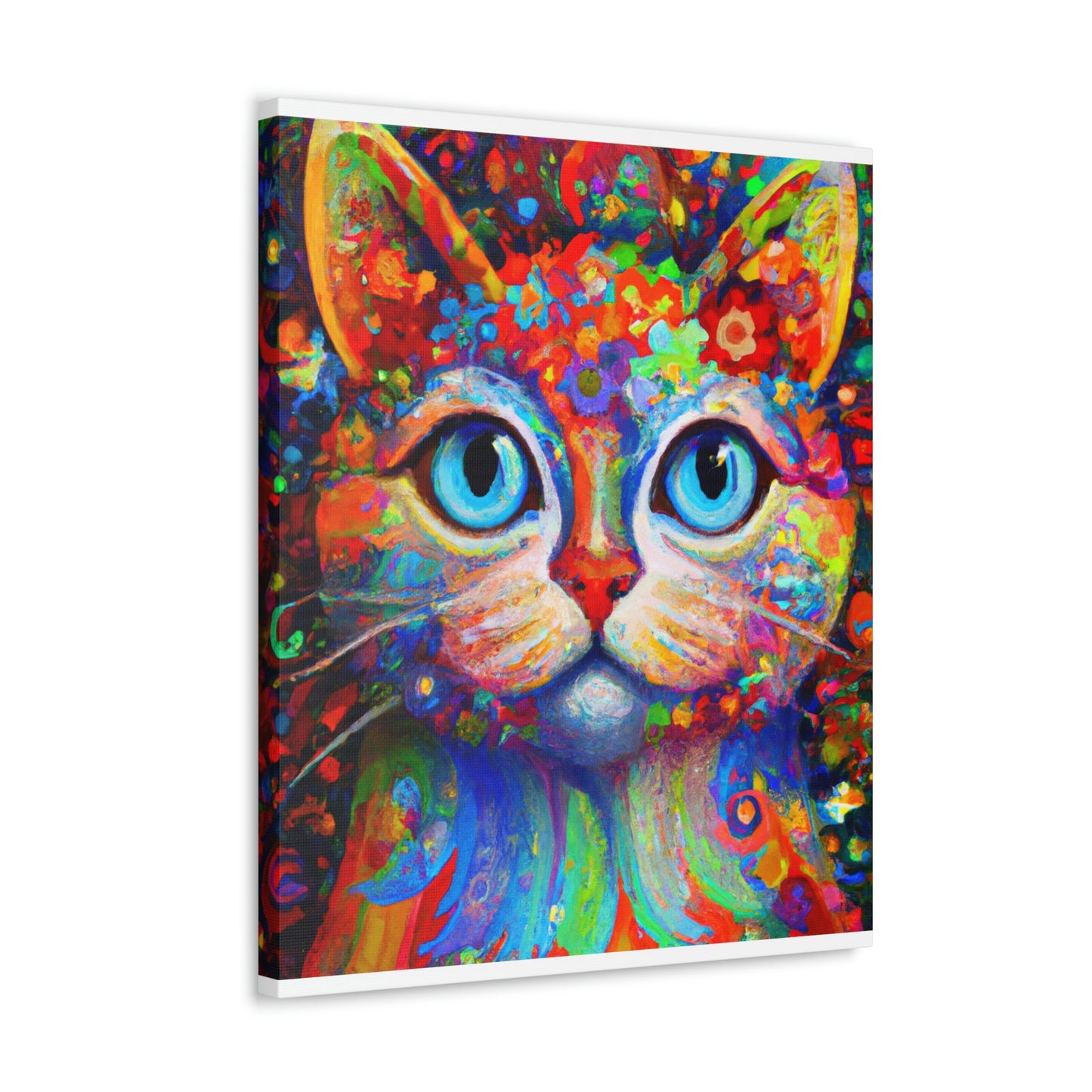 Floral Feline. - Canvas