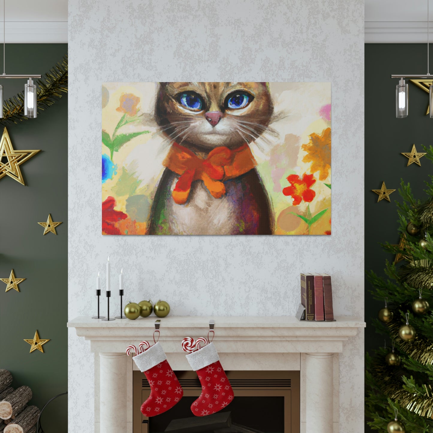 Feline Flora - Canvas