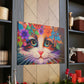 Flower Cat. - Canvas