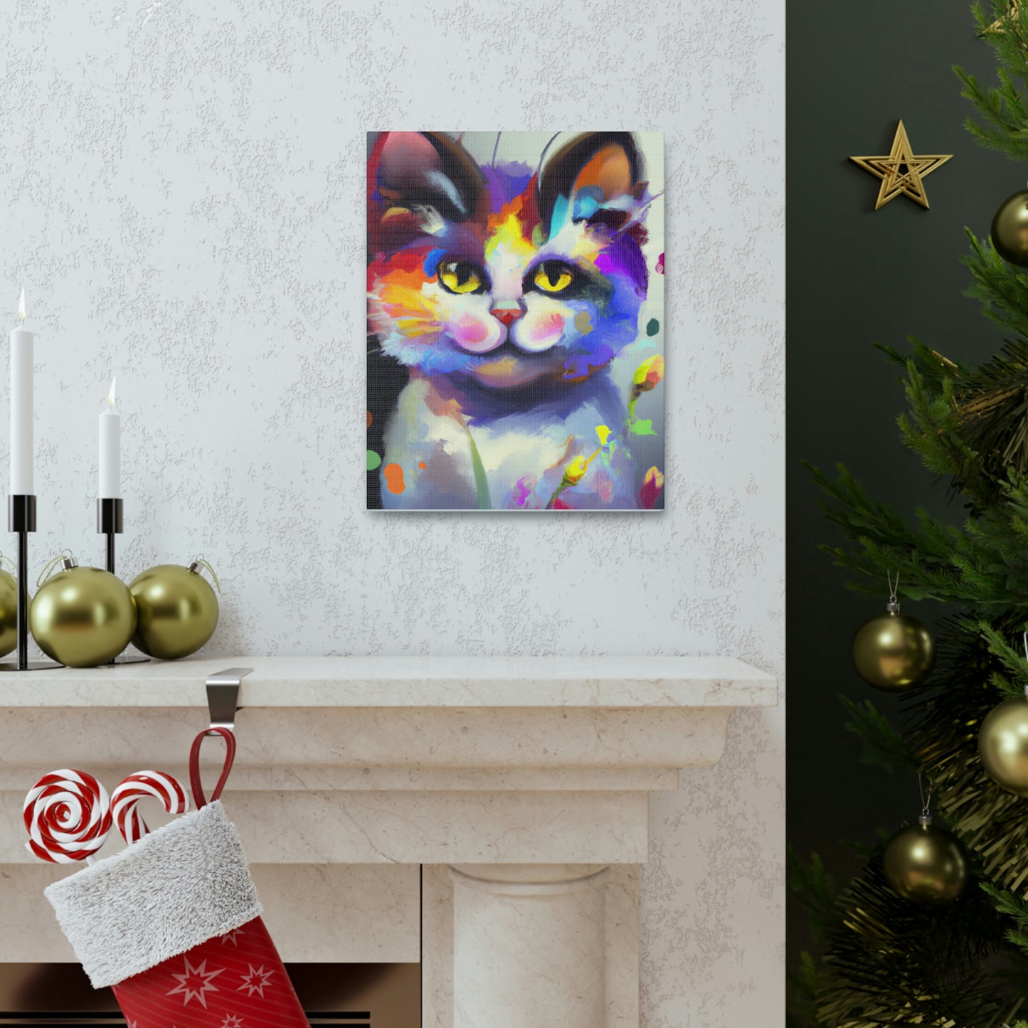 "Fur Florals" - Canvas