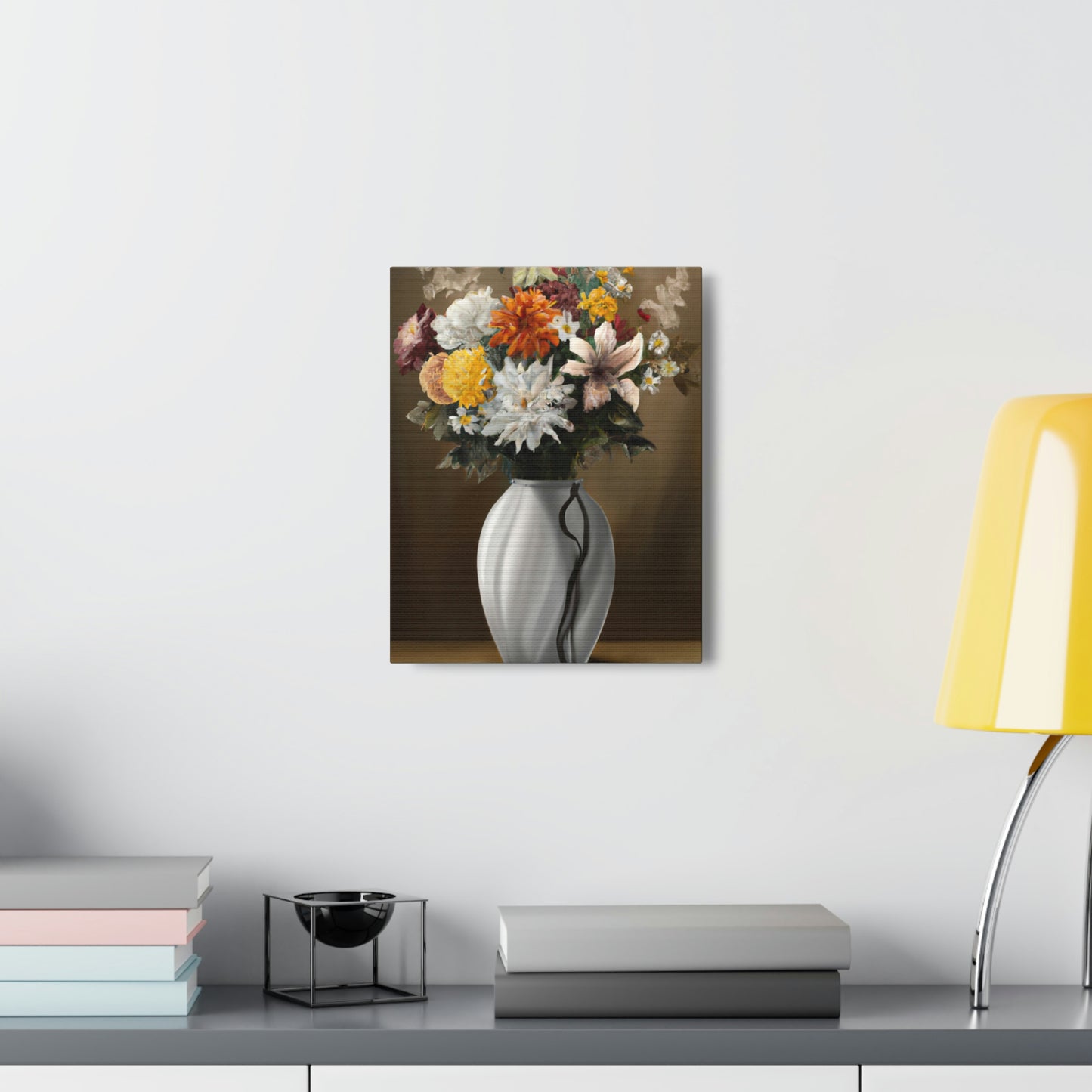 "Delicate Vase Blooms" - Canvas