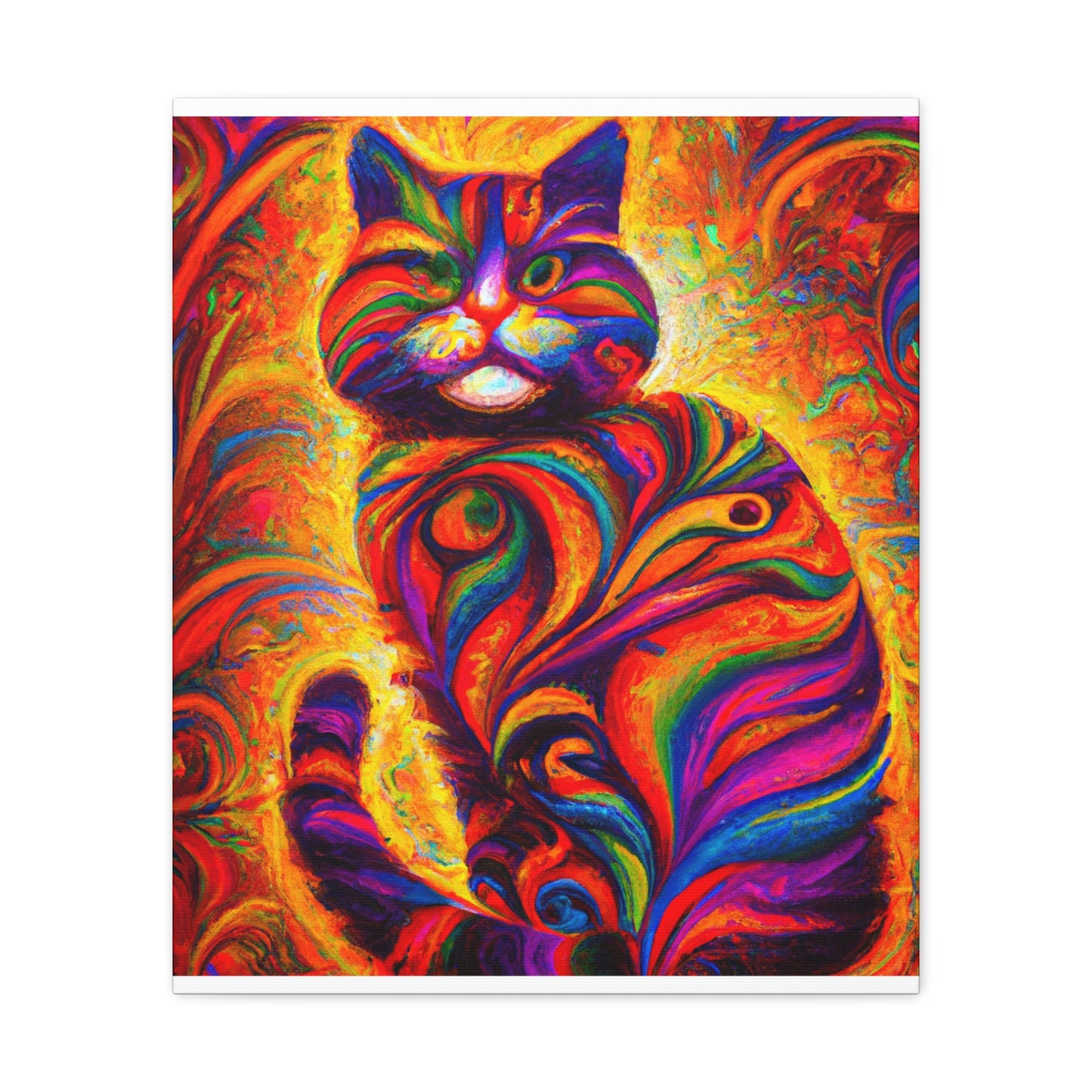 Feline Floral - Canvas