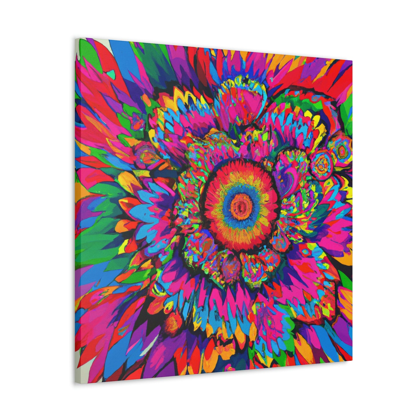 Vivid Floral Burst - Canvas