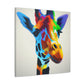 Vibrant Giraffe Dream. - Canvas