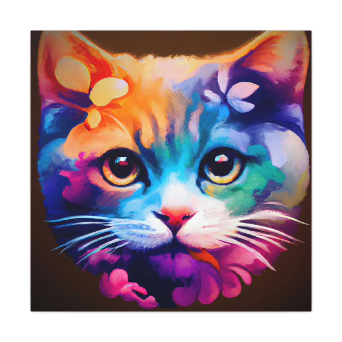 Vibrant Feline. - Canvas