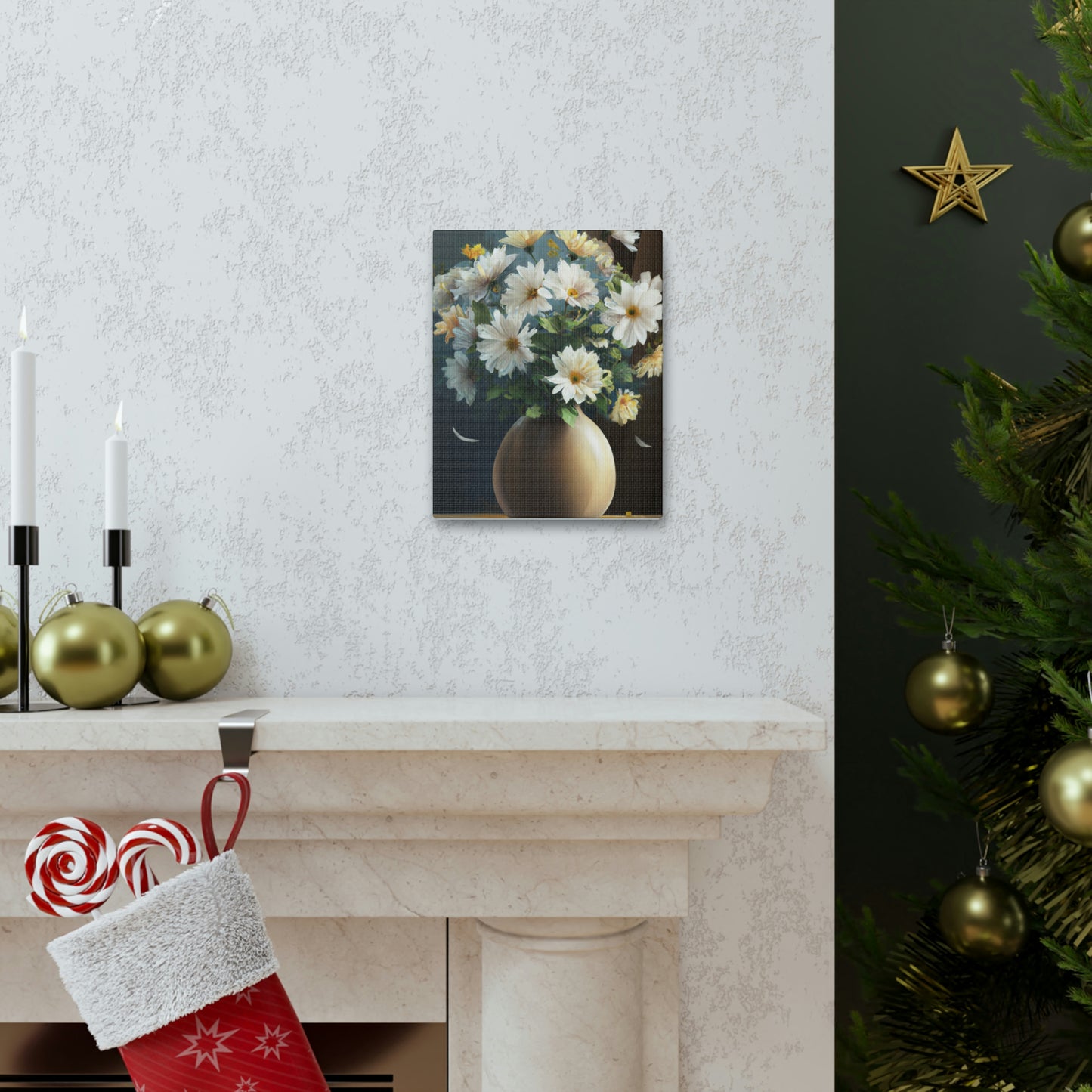 Vase Floral Splendor - Canvas