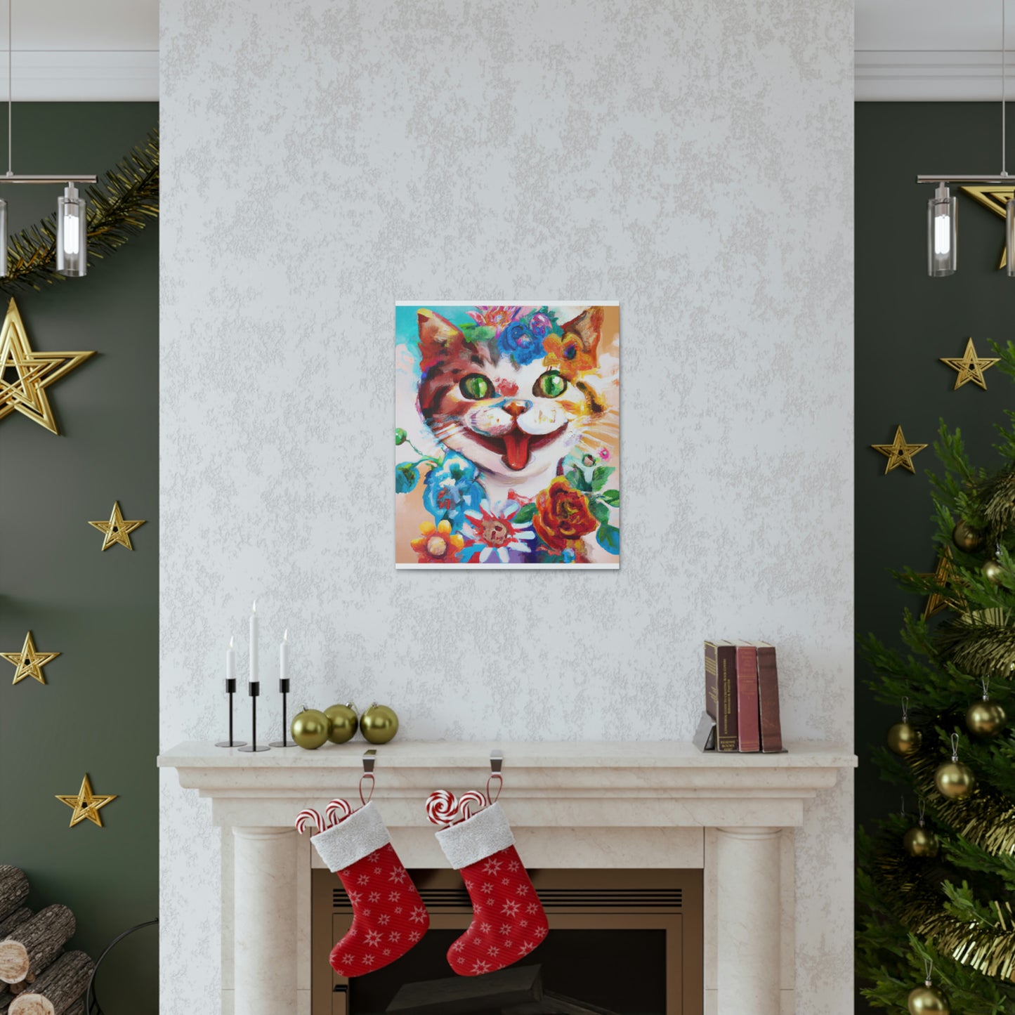 Feline Florals - Canvas