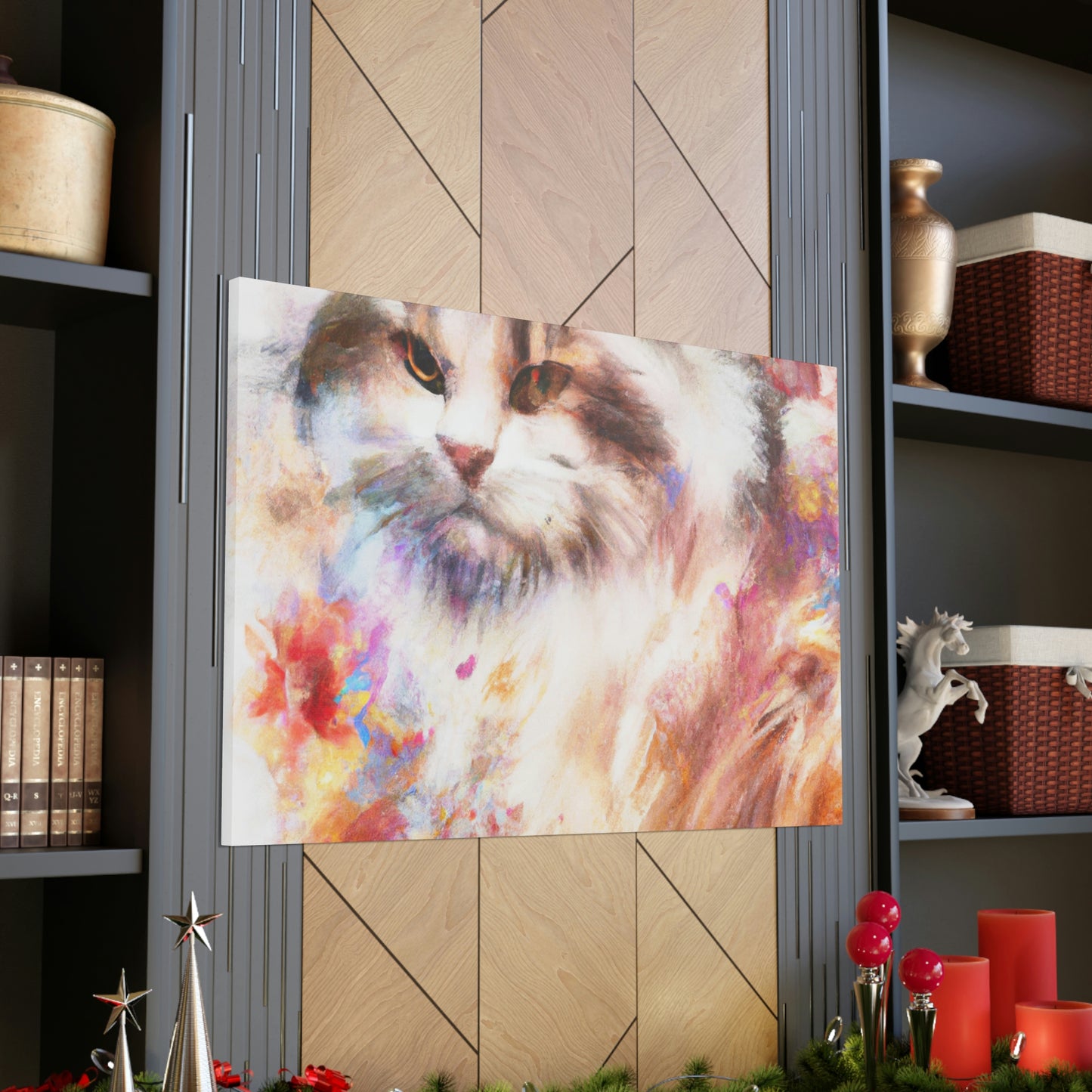 Feline Flora. - Canvas