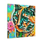 Bright Cat Blooms - Canvas