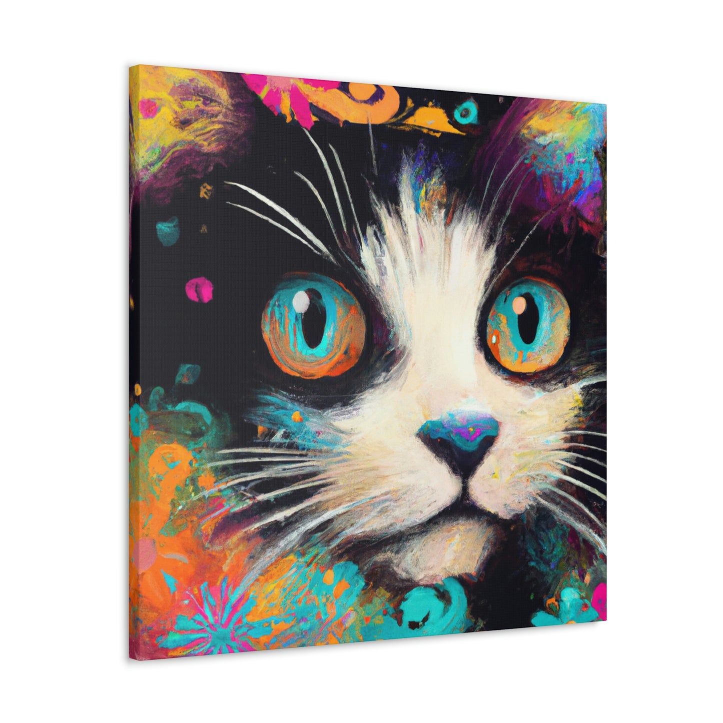 Feline Flourish. - Canvas