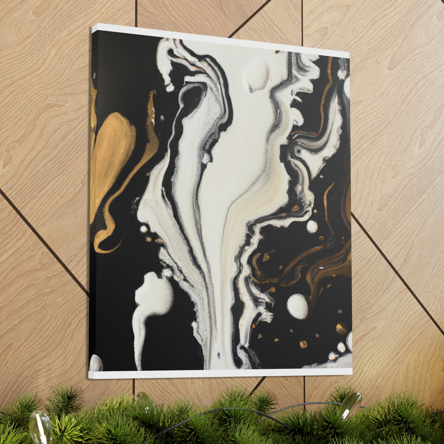 Gold Splash Galaxy. - Canvas