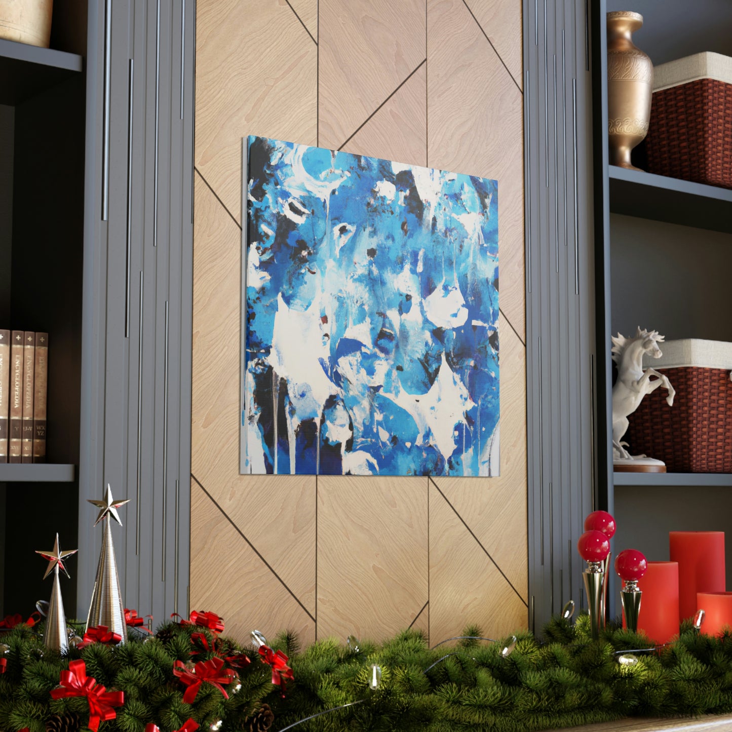 Blue Intricate Tiles - Canvas