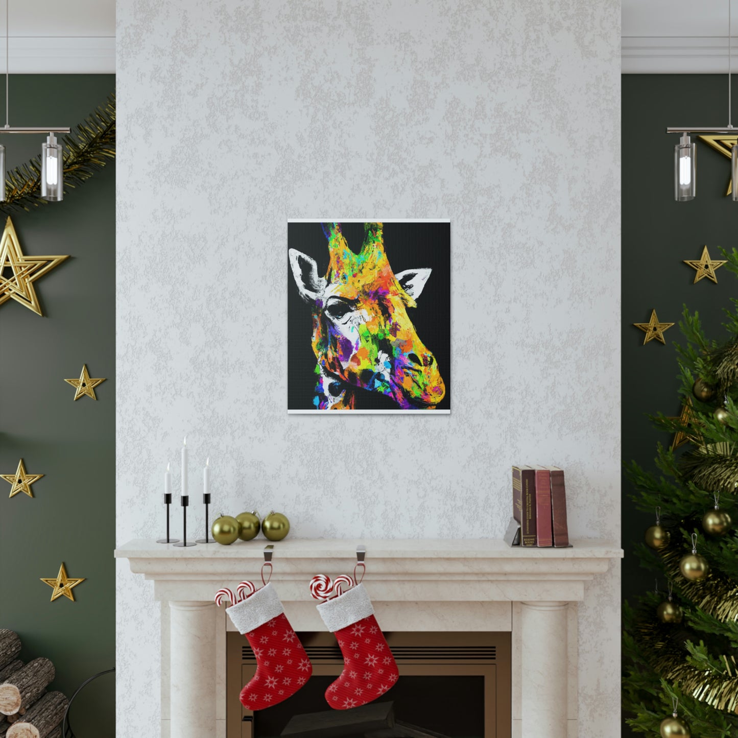 Multi-Hued Giraffe - Canvas