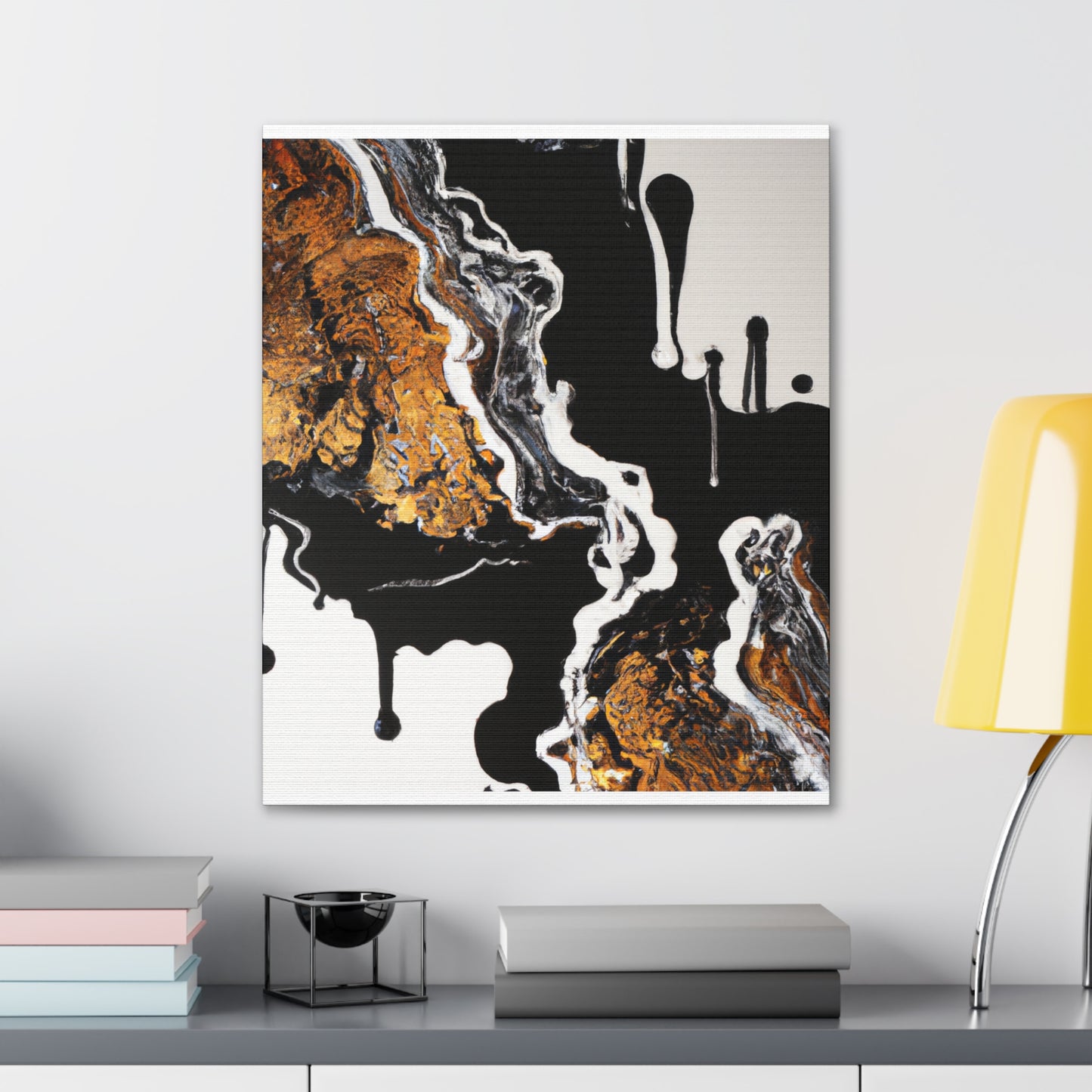Golden Intricacy Flow. - Canvas