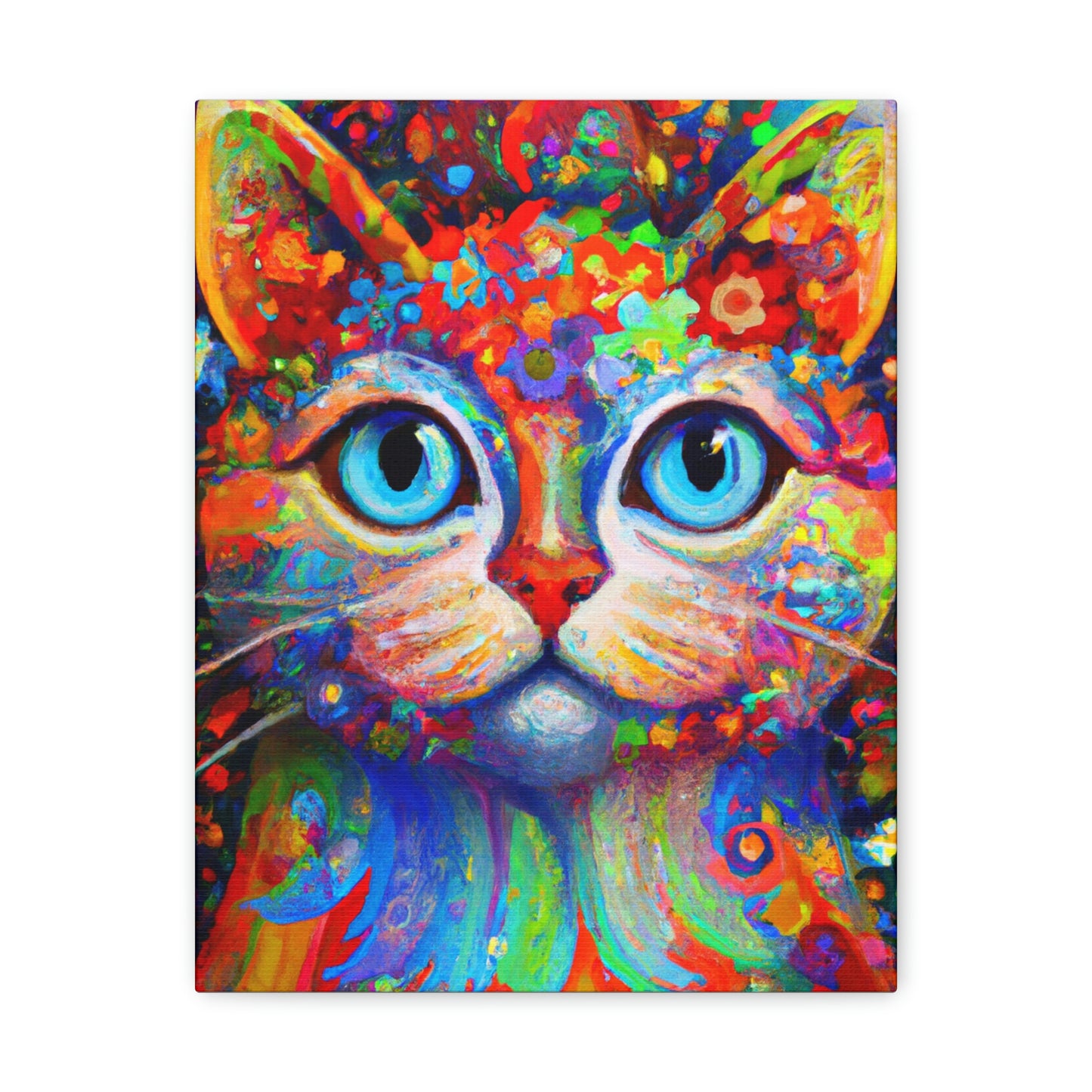 Floral Feline. - Canvas