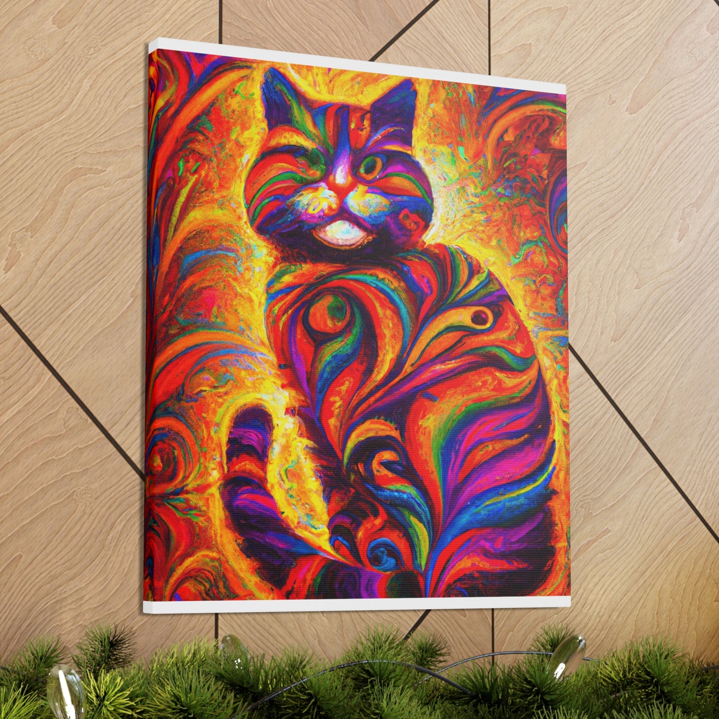 Feline Floral - Canvas