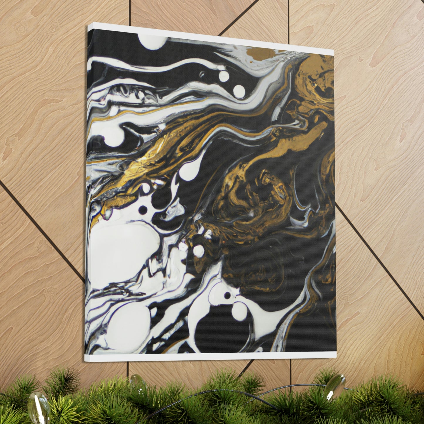 Neon Shadow Pour. - Canvas