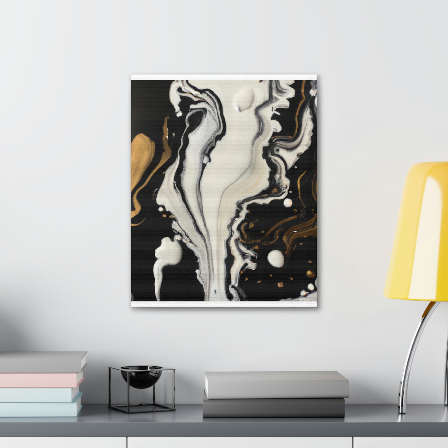 Gold Splash Galaxy. - Canvas