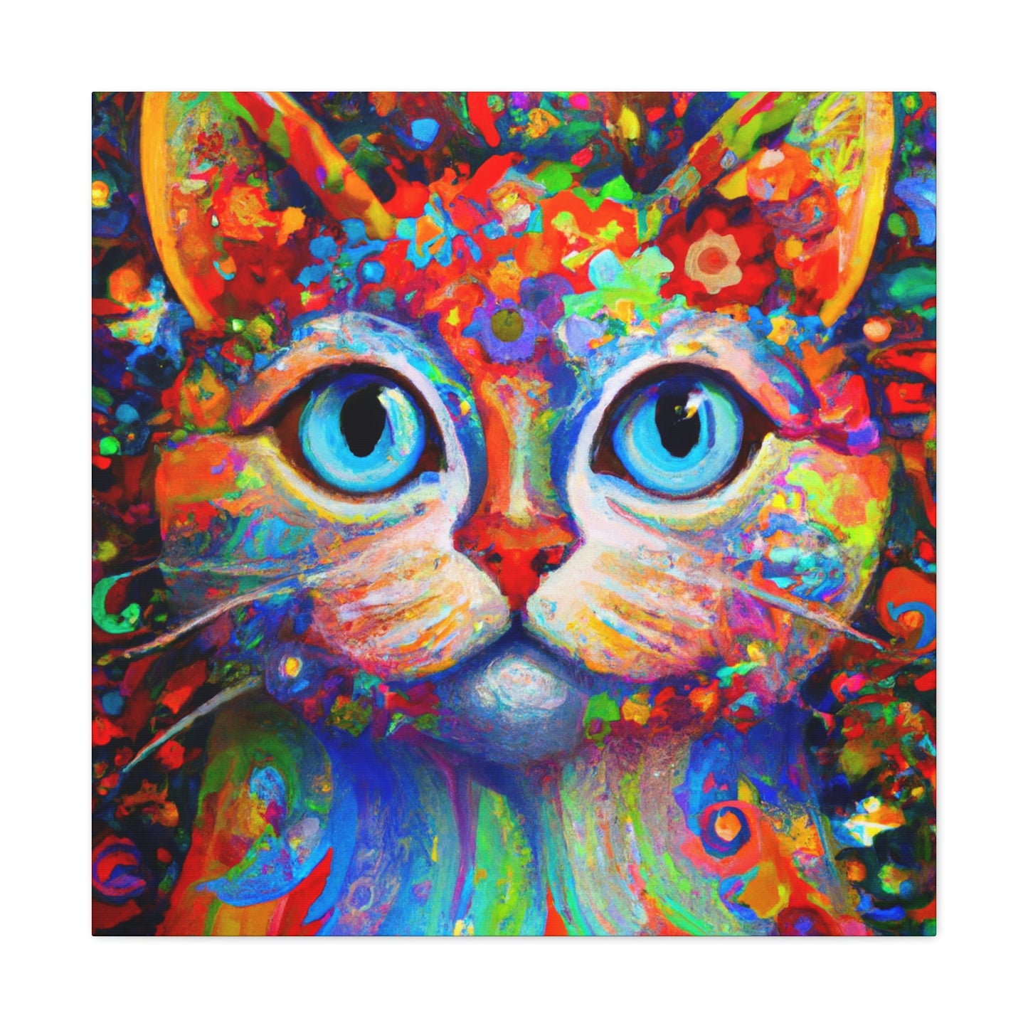 Floral Feline. - Canvas