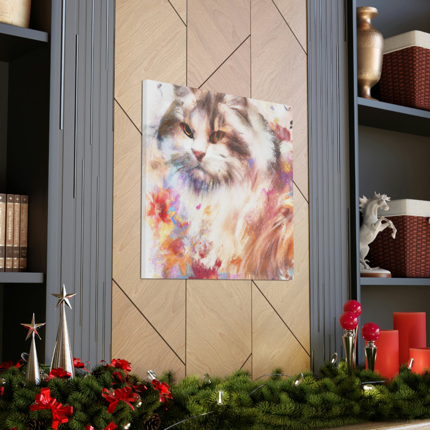 Feline Flora. - Canvas