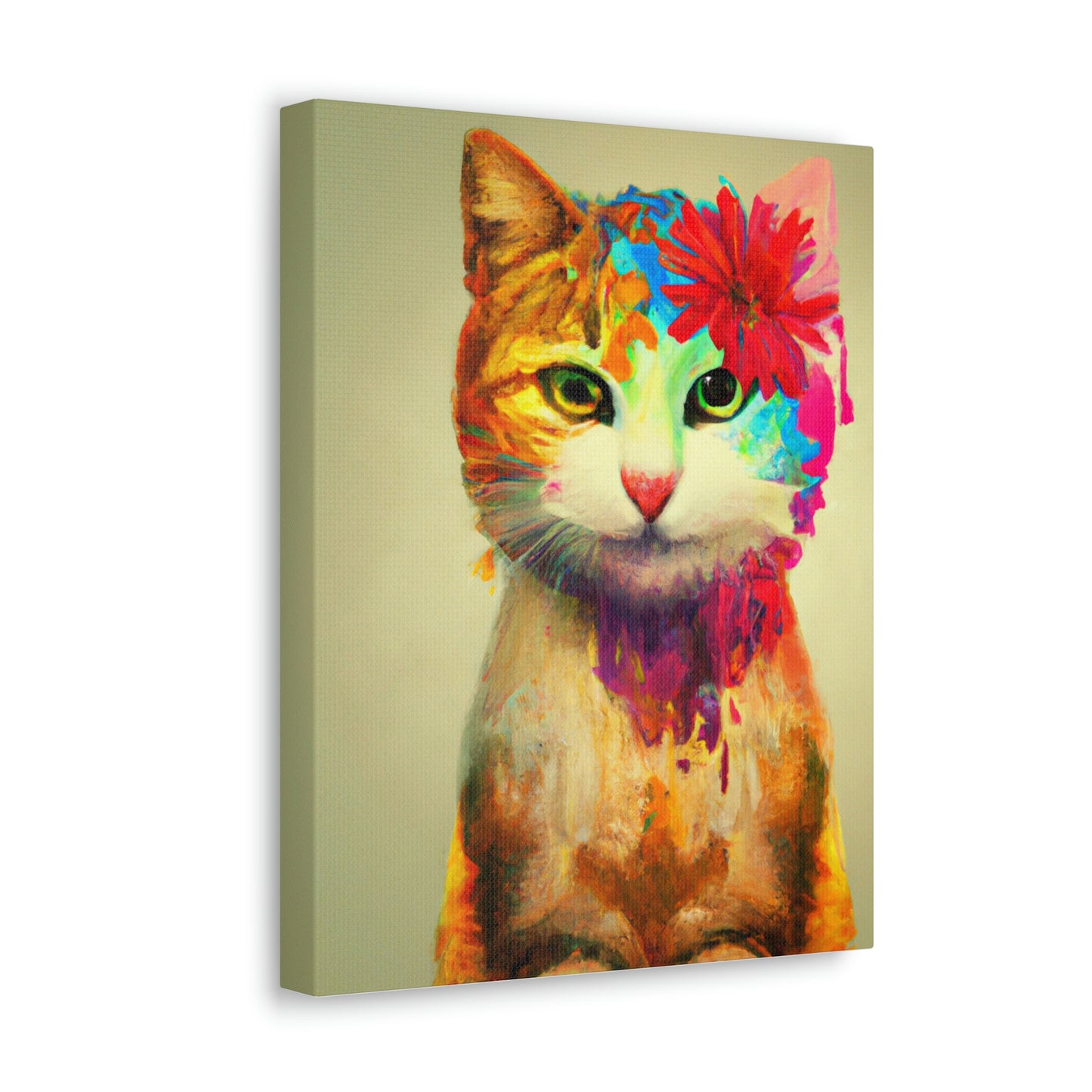 Flower Cat - Canvas