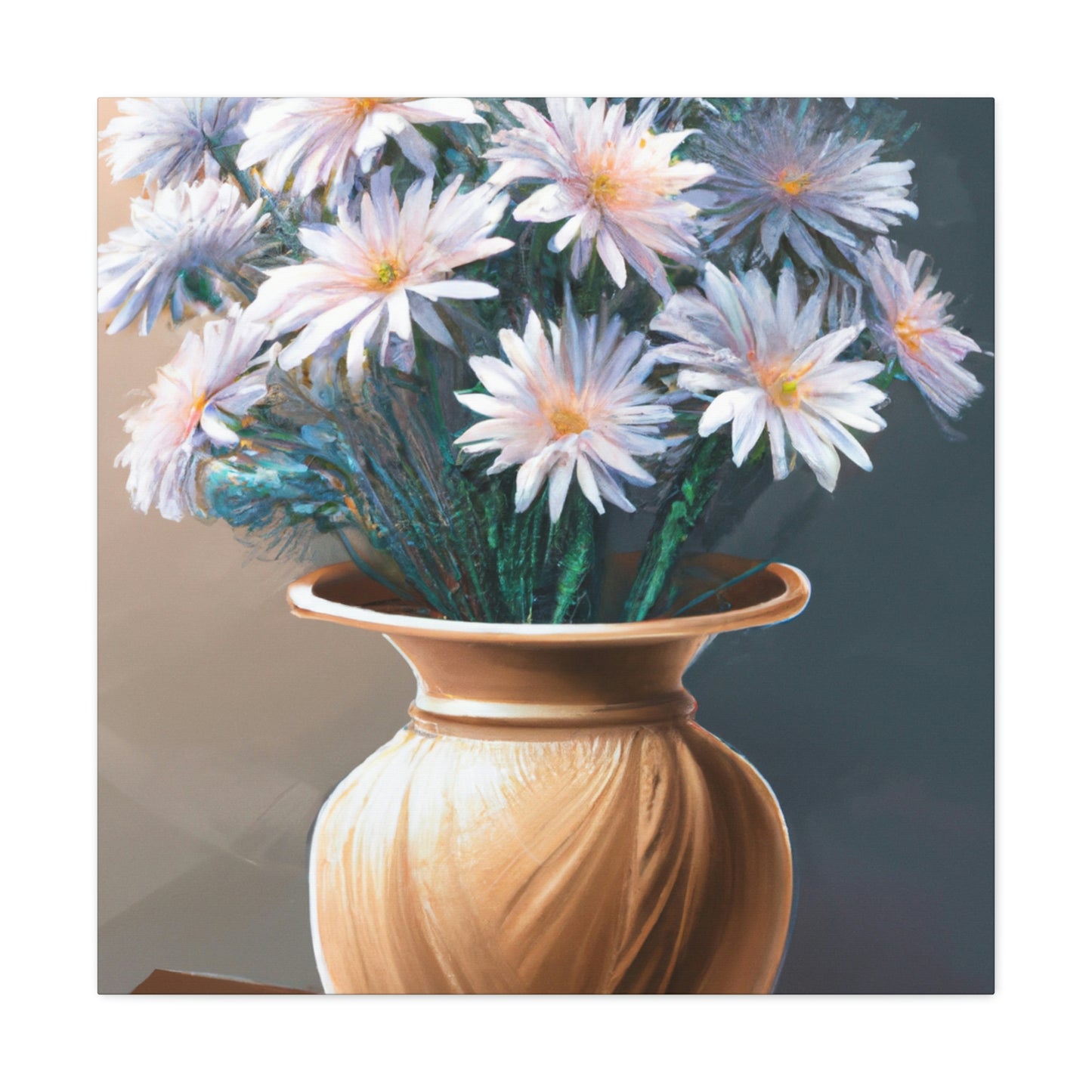 "Flower Vase Delight." - Canvas