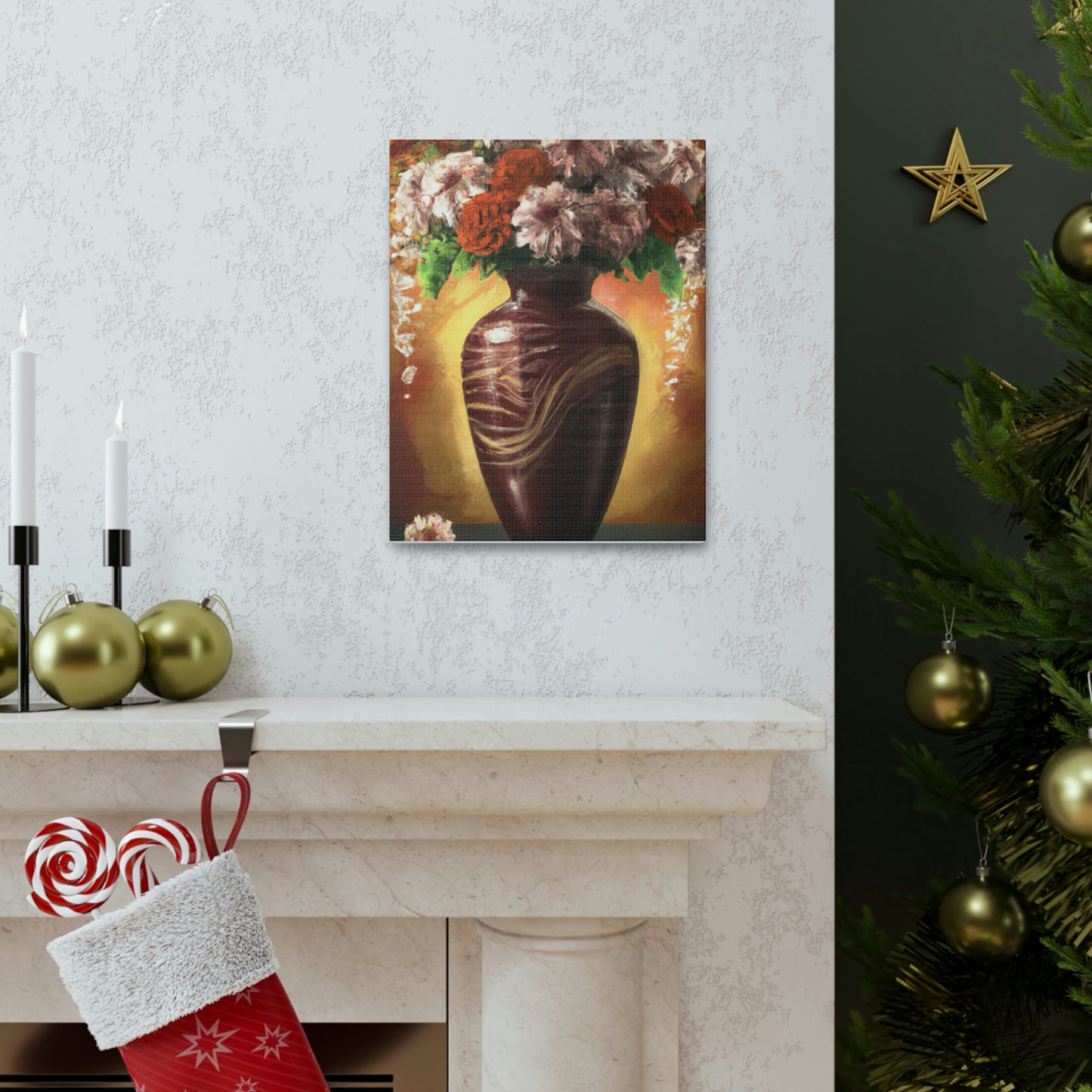 Floral Marvel Scene - Canvas