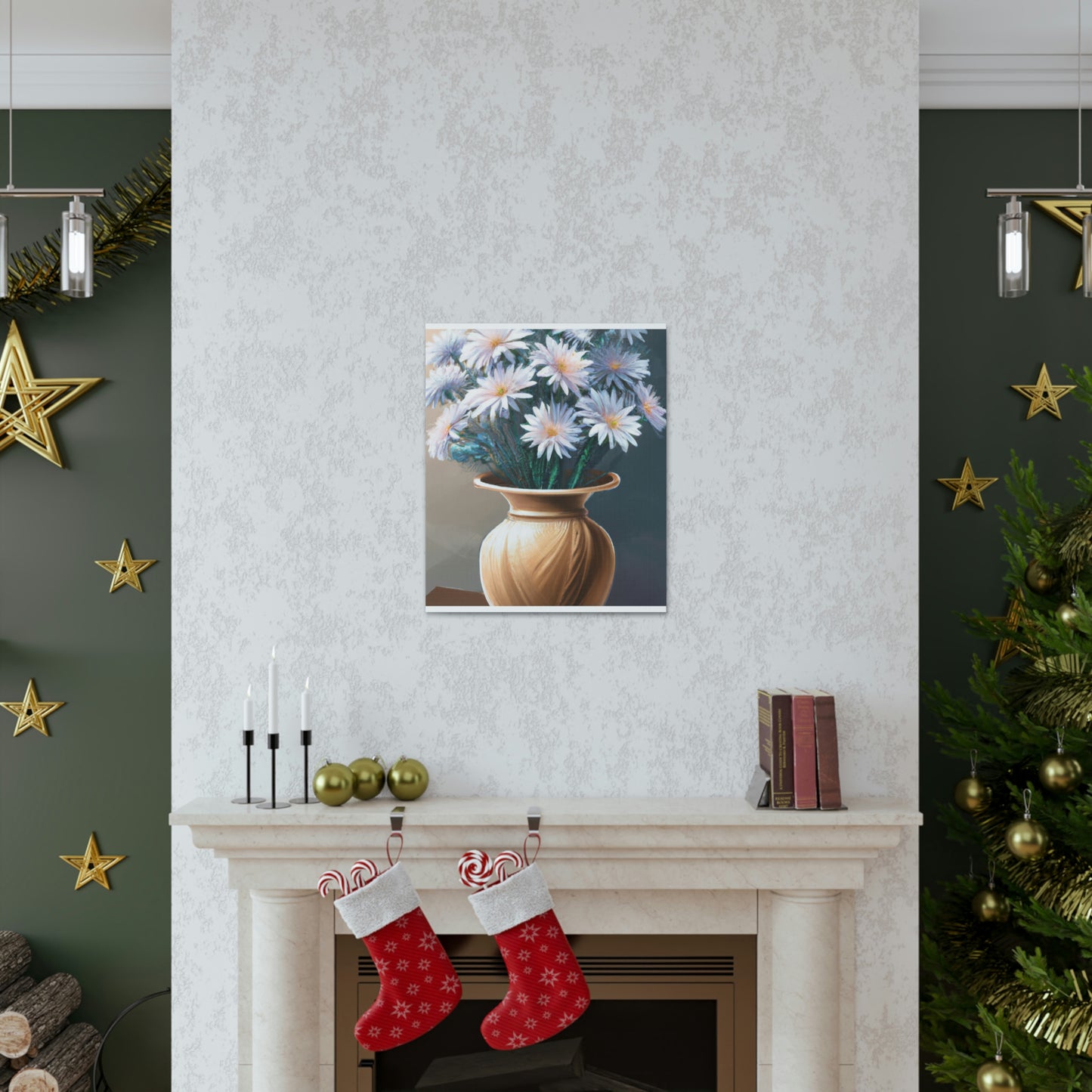 "Flower Vase Delight." - Canvas
