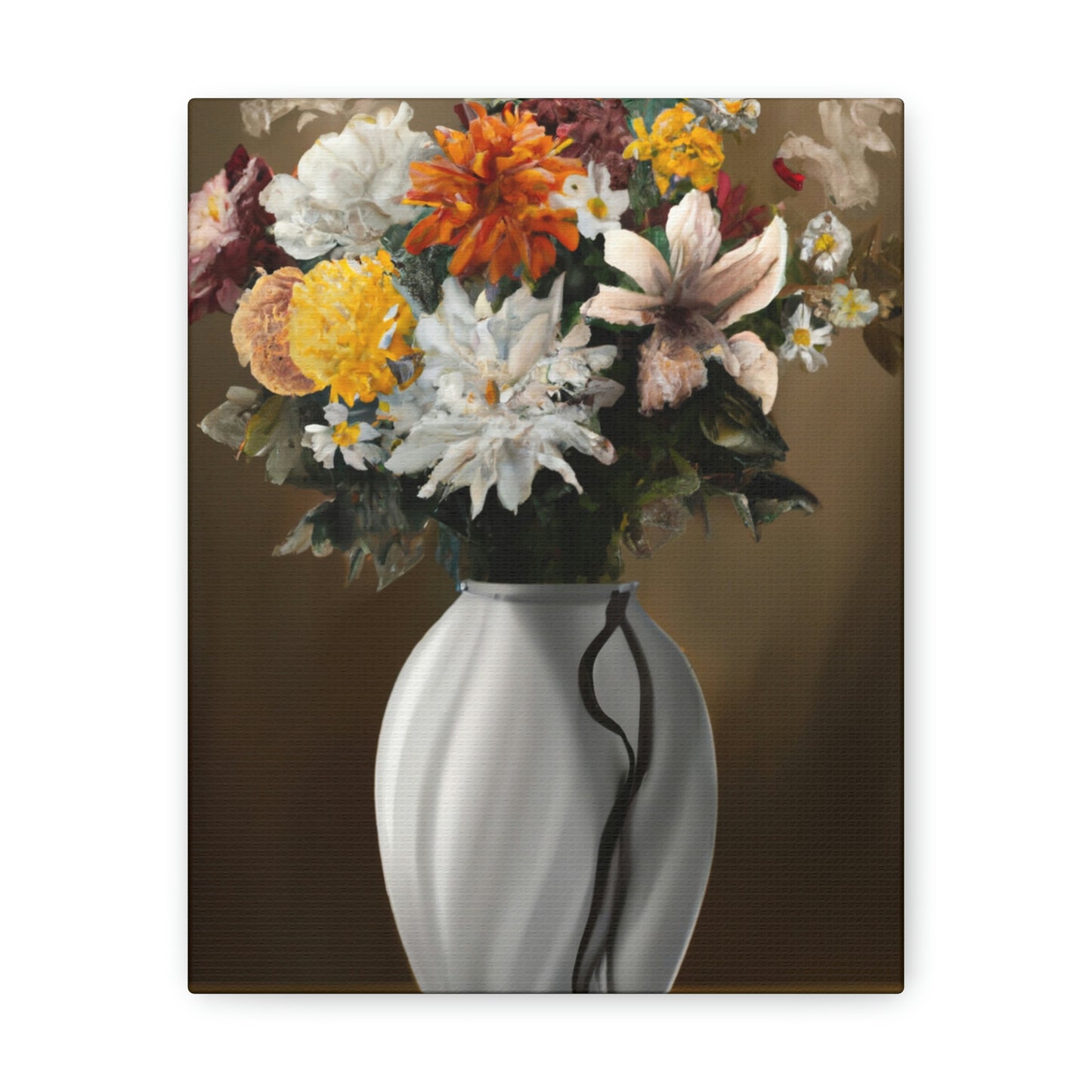 "Delicate Vase Blooms" - Canvas