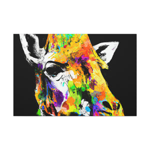 Multi-Hued Giraffe - Canvas